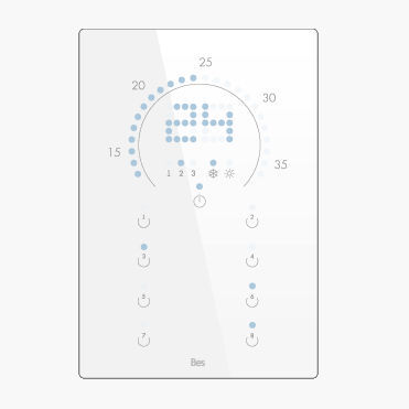 Termostato digital - CUBIK-TLR - Ingenium - BES KNX - programável / para ar condicionado / de parede