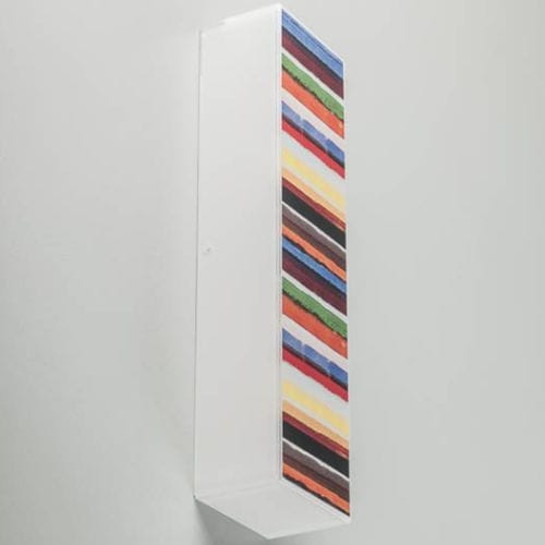 Arandela contemporânea - COLORVETRO 33 - Engi Lighting - para ambiente interno / em vidro / retangular