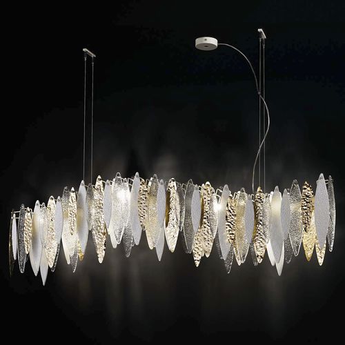 Lustre contemporâneo - ICE RAIN - iDL - metálico / em vidro de Murano / da linha comercial