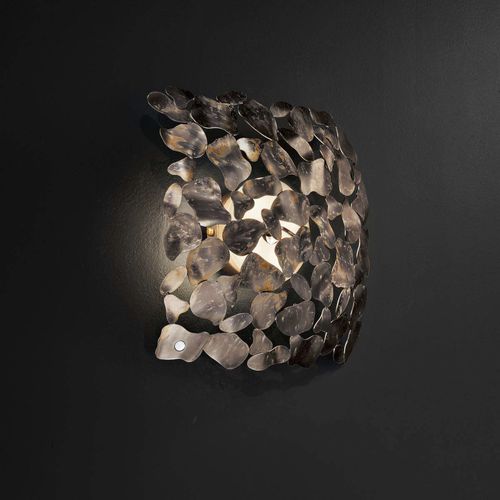 Arandela contemporânea - CORTEN: 509/4A-G - iDL - para ambiente externo / metálica / quadrada