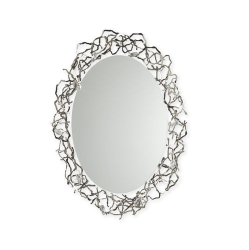 Espelho para banheiro de parede - GROOVY 463SP - iDL - contemporâneo / oval / metálico