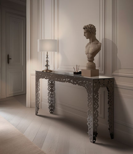 Aparador contemporâneo - BUBBLES  - iDL - em vidro / metálico / com base metálica