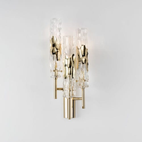 Arandela contemporânea - BAMBOO  - iDL - para ambiente externo / metálica / em vidro de Murano
