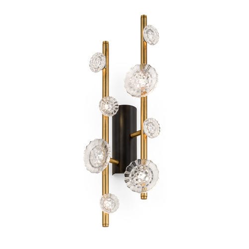 Arandela contemporânea - FLOWER MIU - iDL - para ambiente interno / metálica / em vidro
