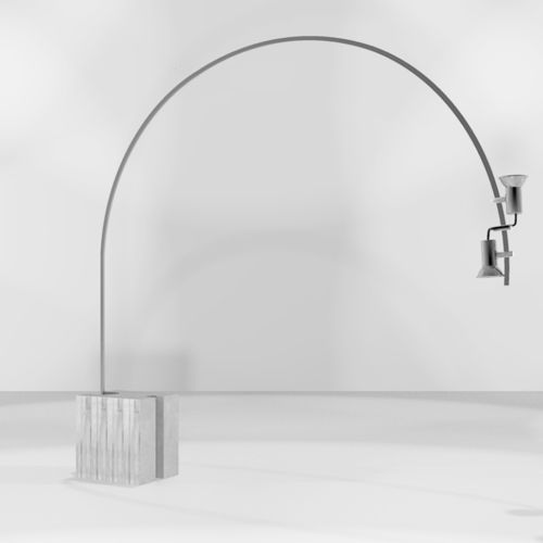 Luminária de piso - CG71 ARCO - Axis 71ba - metálica / em concreto / de design minimalista
