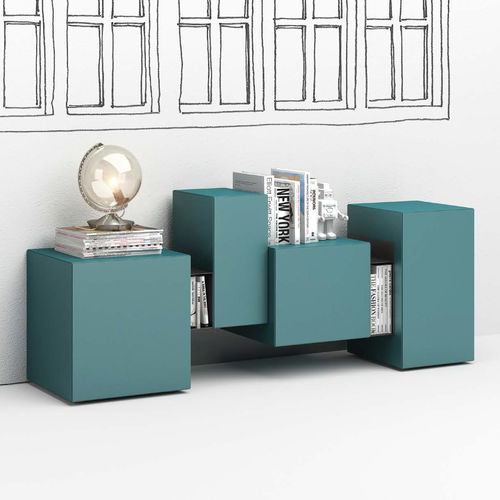 Buffet aparador contemporâneo - BROOKLYN - minottiitalia - em madeira laqueada / em compósito / verde