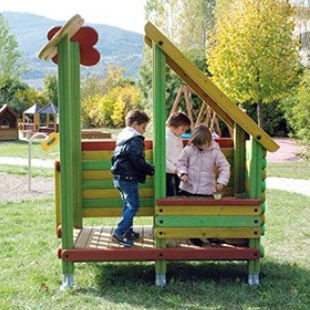 Casa de brincar para parque infantil - CASETTA - TLF srl - de piso / em madeira