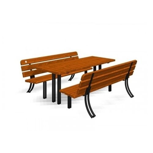 Mesa de piquenique clássica - ISIDORA  - TLF srl - em madeira / com base em aço / retangular