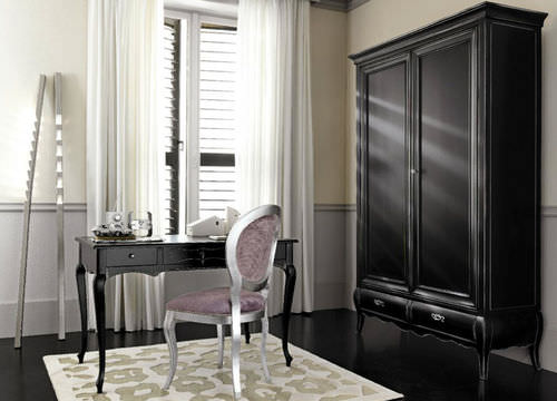 Guarda-roupa de estilo - 8136.NA  - Flai - em madeira / em madeira laqueada / com portas de abrir
