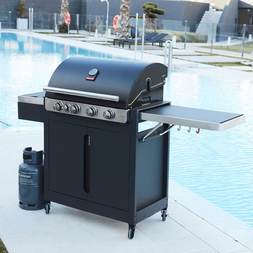 Churrasqueira a gás - Stella 4311 - BARBECOOK - com rodízios / metálica / com compartimento de arrumação