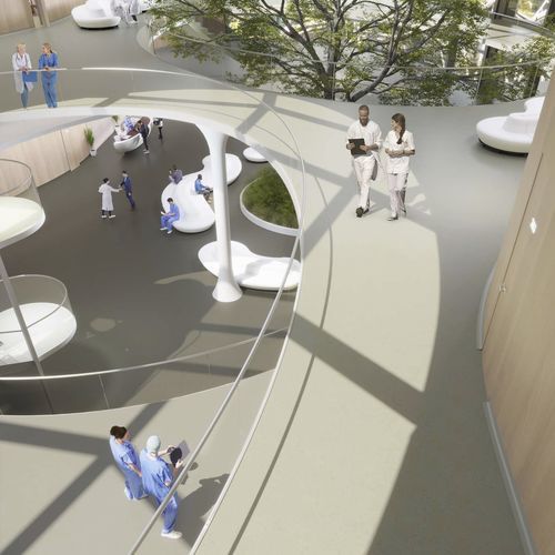 Revestimento de piso em borracha - GRAIN - ARTIGO - para ambiente interno / para sala limpa / para hospital