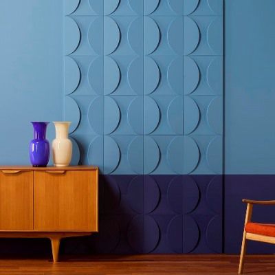 Painel decorativo de parede - W107 CIRCLE - BIANCHI LECCO SRL - leve / em poliuretano / 3D