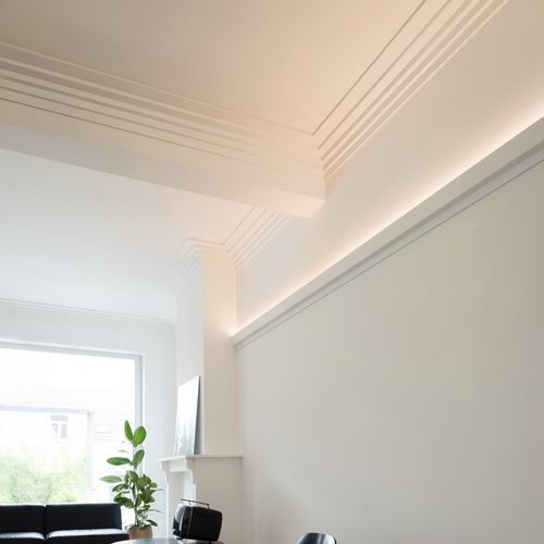 Cornija de parede - CORNICE C393 - C383 - BIANCHI LECCO SRL - em poliuretano / pré-fabricada / para ambiente interno