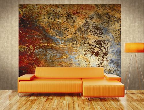 Papel de parede contemporâneo - CARL ROBINSON 4: CB42900M - BIANCHI LECCO SRL - estampado / efeito de metal / laranja