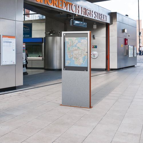 Painel informativo para ambiente externo - AFFIX - CITY DESIGN - publicitário / modular / com dupla face