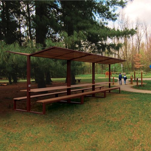 Mesa de piquenique contemporânea - CISON - CITY DESIGN - em WPC / em aço galvanizado / em madeira