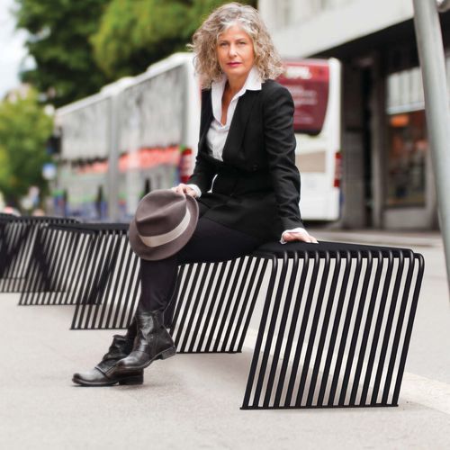Poltrona contemporânea - OBLIQUE SP - CITY DESIGN - em aço galvanizado / em aço / branca