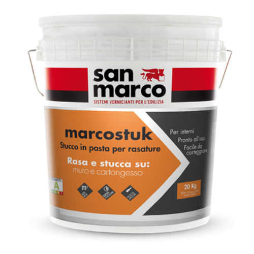 Reboco de alisamento - MARCOSTUK    - San Marco - de enchimento / para ambiente interno / para gesso