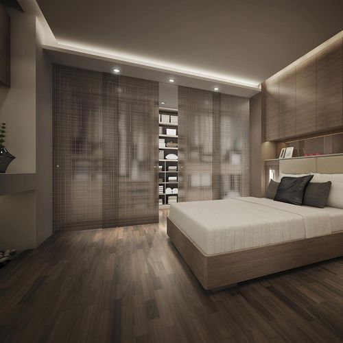 Porta para closet em vidro - SPACE : BLUES CAFFE'  - FOA - de correr / com vidro / de duas folhas