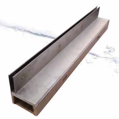 Calha de escoamento com fenda lateral - THIN COVERS - SIDE SLOT - GRIDIRON S.P.A. - Unipersonale - em polímero / de concreto vibrocompactado / para espaço público