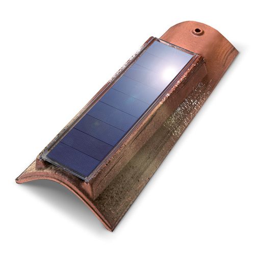 Telha fotovoltaica - ANTICA POSSAGNO / VECCHIO CHIARO - INDUSTRIE COTTO POSSAGNO - cerâmica / envelhecida