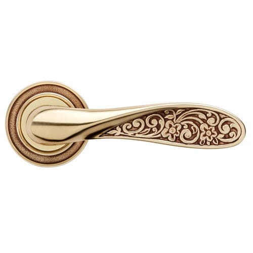 Maçaneta para porta - FIORE - MARTINELLI - em latão / de estilo / acabamento dourado