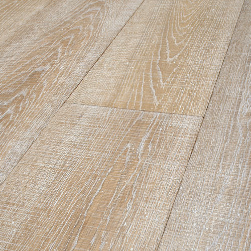 Piso estruturado - GESSO WHITE SAWED OAK - CORA'DOMENICO & FIGLI - em carvalho / envernizado / colado