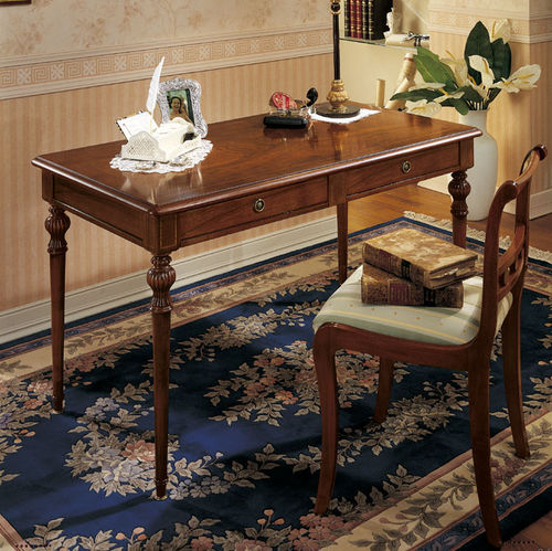 Mesa secretária de piso - 131X - SALCA ASIAGO - de estilo / em nogueira / reta