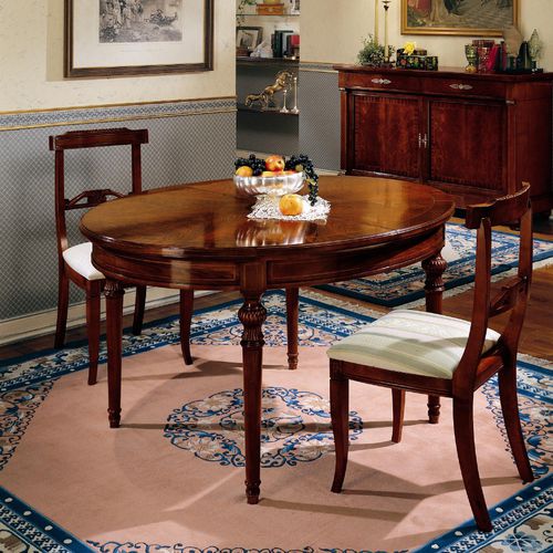 Mesa de jantar de estilo - 855X - SALCA ASIAGO - em nogueira / em mogno / oval