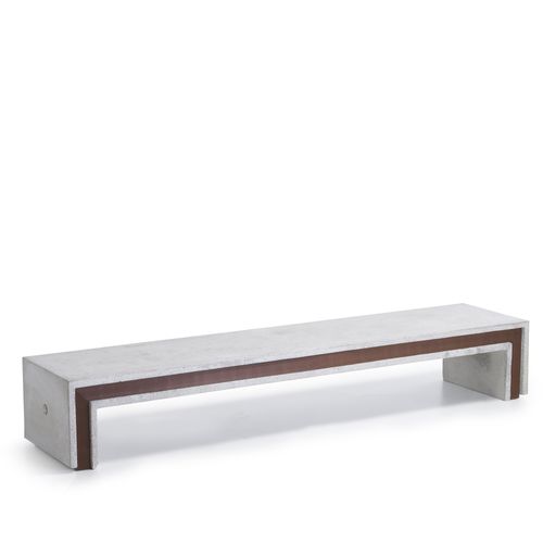 Banco para espaço público contemporâneo - DECK - FI.MA DI MASINI E FIGLI - em madeira / em metal pintado / em concreto