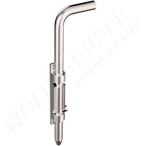 Trinco em aço - 68487 - WOLFSGRUBER - em inox escovado / para portão