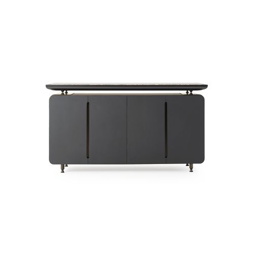 Buffet aparador contemporâneo - Silhouette  - TURRI - em madeira de eucalipto / metálico / em couro