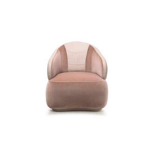 Poltrona baixa contemporânea - Bloom  - TURRI - em tecido / em couro / estofada