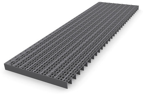 Grade de piso em chapa perfurada - MEISER - para degrau de escada / para passarela / para passarela industrial