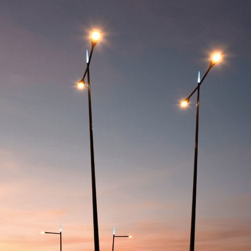 Poste de iluminação pública - GRIFF - GROUPE RAGNI - contemporâneo / metálico / em vidro