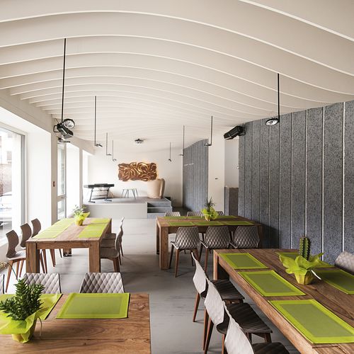 Painel de absorção acústica para parede - ACOUSTIC WALL COVERINGS - CELENIT - para parede divisória / em lã de madeira / da linha residencial