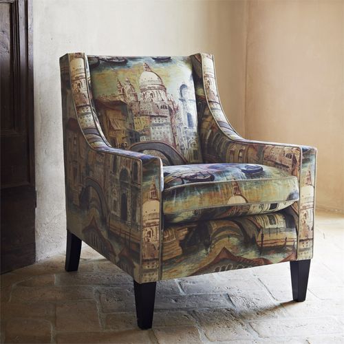 Tecido para estofados - THE GONDOLIER - Zoffany - padrão urbano / em poliéster / em algodão