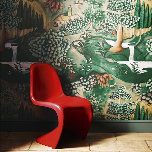 Papel de parede clássico - VERDURE  - Zoffany - floral / com natureza / efeito de tecido
