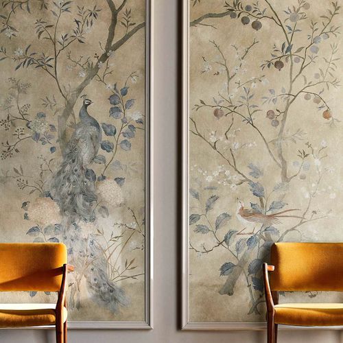 Papel de parede contemporâneo - ROTHERBY  - Zoffany - com natureza / com animais / de estilo chinoiserie