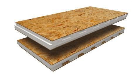 Painel sanduíche para cobertura - TOP 2K - ISOSYSTEM - face em OSB / núcleo em poliestireno expandido