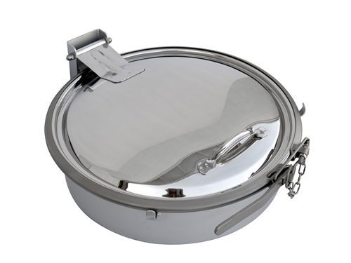 Alçapão para tanque - BP 4X0 SERIES - OFFICINA MECCANICA LEONI s.r.l. - circular / em aço inoxidável / para sistema de automação residencial