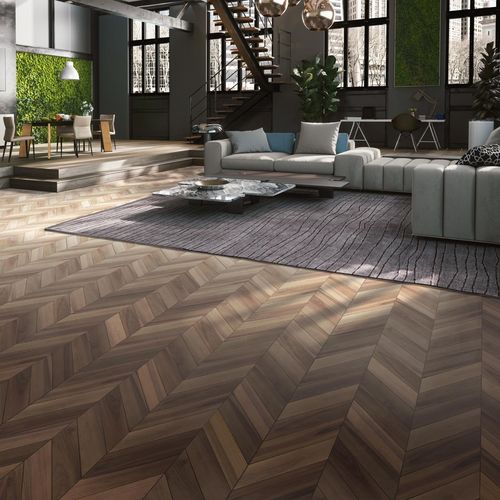 Piso estruturado - European Neutro - BERTI PAVIMENTI LEGNO - em nogueira / escovado / laqueado