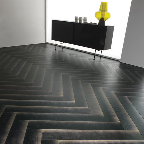 Piso estruturado - Black Shadow - BERTI PAVIMENTI LEGNO - em carvalho / em espinha de peixe / flutuante
