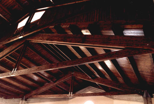 Vigamento de telhado em madeira - SPACEWOOD - WOOD SYSTEM INTERNATIONAL SRL - curvo / laminada colada / pré-fabricado