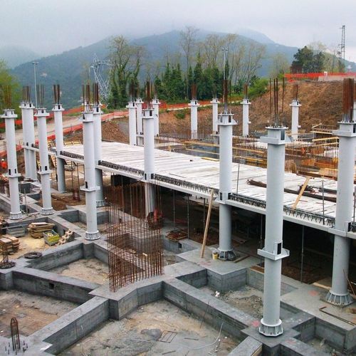 Pilar pré-fabricado em concreto - NPS® PDTI® - TECNOSTRUTTURE - NPS SYSTEM® - em aço / redondo / retangular