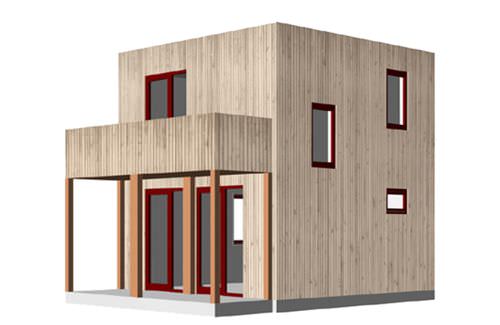 Casa pré-fabricada - TH04 - LEGNOLANDIA - ecológica / contemporânea / de 2 andares