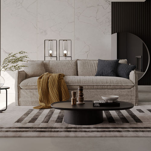Sofá-cama - Clarke Cross - Milano Bedding - contemporâneo / em tecido / em couro