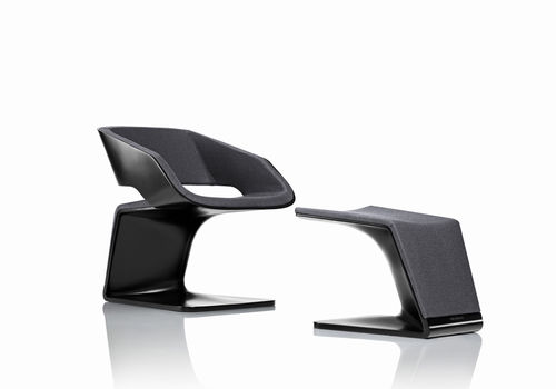 Poltrona de design original - ORA GAMI - steiner - em couro / em tecido / com apoio para pés