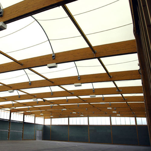 Estrutura tensionada com estrutura metálica - ANGOULEME  - SMC2 - para cobertura / com membrana em PVC / para campo ou quadra esportiva
