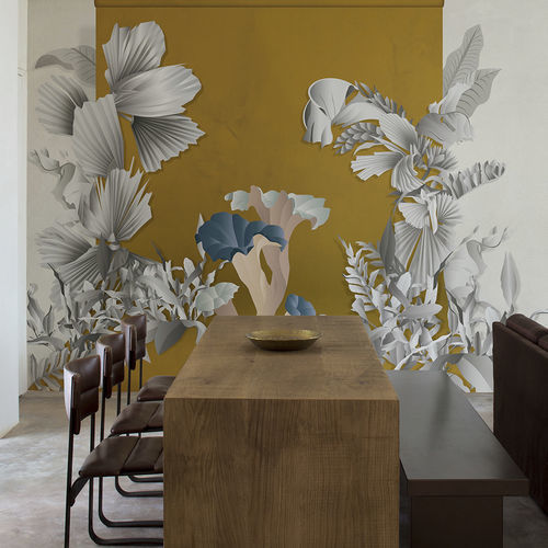 Papel de parede contemporâneo - FORMOSA  - Misha wallcoverings - em seda / floral / efeito papel de parede